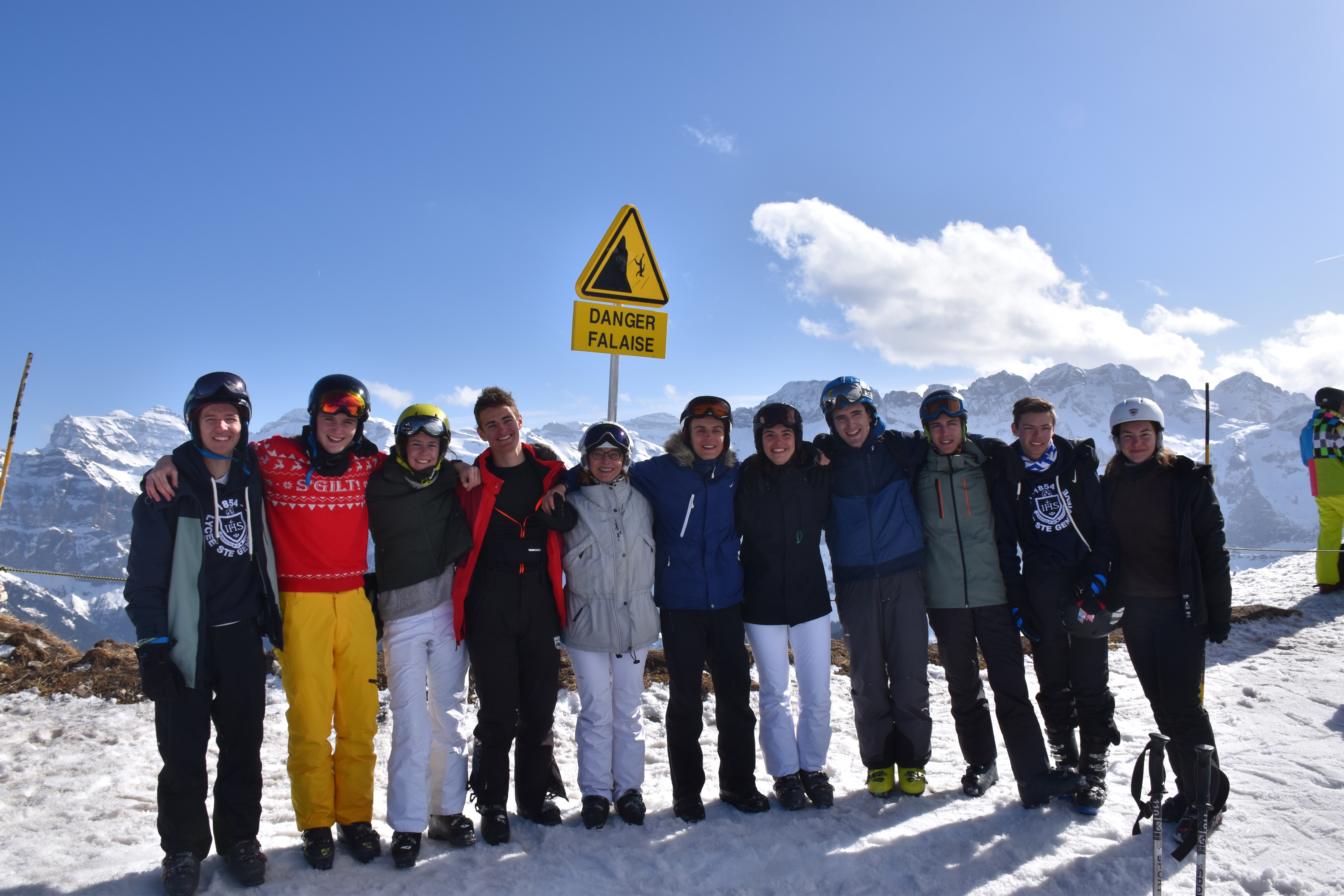 On ski avec la flèche